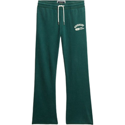 Superdry Athletic Essentials Low Rise Flare Joggers - Dark Pine Green