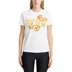 Versace Jeans Couture Watercolour T-shirt - White/Gold