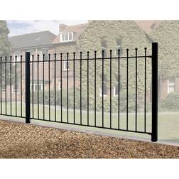Rosalind Wheeler Begonia Ball Top Metal Fence Panel