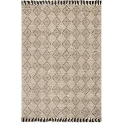 Nuloom Britta Textured Diamond Tassel Black, Beige 72x108"