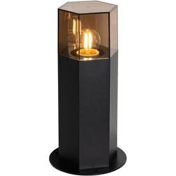 QAZQA Smoke Screen Hexagonal Black Bodenlampe 30cm