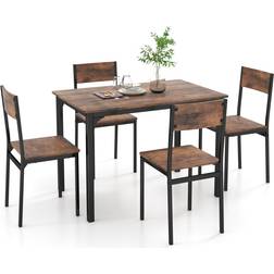 Costway Industrial Style Rustic Brown Dining Set 28x43" 5