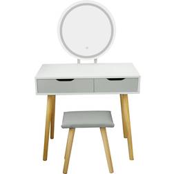 Alivio Hollywood with Stool Grey Dressing Table 41x81cm 2pcs