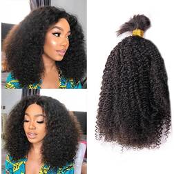 Eayon Hair Bulk Human Hair For Braiding Afro Kinky Curly 1B 2-pack