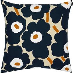 Marimekko Pieni Unikko Cushion Cover Black, White, Brown (50x50cm)