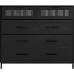 LPD Edison Matte Black Chest of Drawer 52x58.4cm
