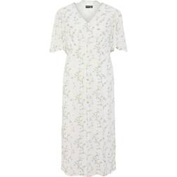 Pieces Kary Midi Dress - Cloud Dancer