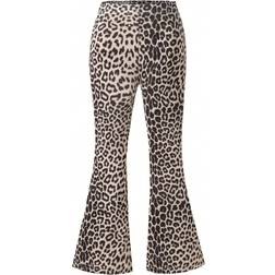 Shein Young Girls Fashionable Animal Print Flare Pants Suitable For Casual Daily Outings In Summer And Autumn