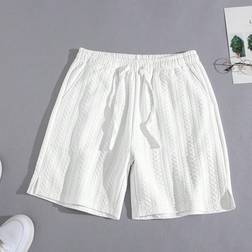 Shein Lässige Jacquard-shorts Für Herren