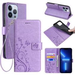 Shein Butterfly Embossed Card Holder Flip Phone Leather Case Compatible With Apple proSamsung AHuawei P LiteXiaomi XRedmi Note PixelaRealmeOppo Xperia