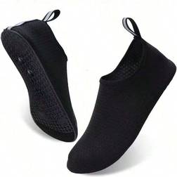 Shein Barefoot Aqua Yoga Socks QuickDry Beach Swim Surf Shoes For Women Men - Black