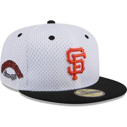 New Era Men's San Francisco Giants White Throwback Mesh 59FIFTY Fitted Hat