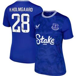 Castore Everton WSL Home Replica Shirt 2024-25 Women's with K.Holmgaard 28 Printing