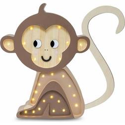 Little Lights Monkey Lamp Jungle Brown Nachtlicht