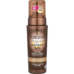 Jergens Natural Glow Instant Sun Sunless Tanning Mousse Light Bronze 6fl oz