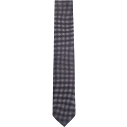 HUGO BOSS Micro Pattern Silk Jacquard Tie - Dark Blue