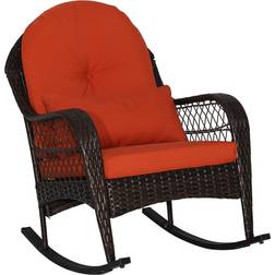 Costway Patio Rattan Rocking Chair