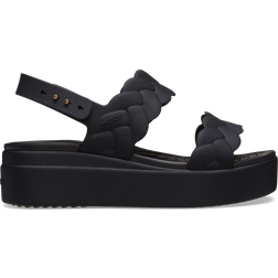 Crocs Brooklyn Woven Low Wedge - Black