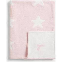 John Lewis 2 x anyday star blanket, 100 x 75cm, pink pack of 2
