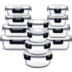 Eatex Airtight Glass Food Container 12pcs