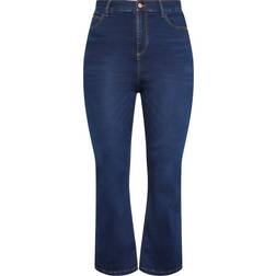 Yours Isla Bootcut Cut Jeans - Indigo Blue