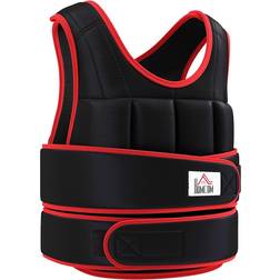 Homcom Adjustable Weight Vest 20kg - Black/Red