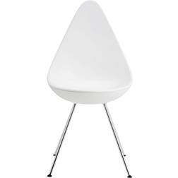 Fritz Hansen 3110 The Drop White/Chrome Plated Steel Köksstol 88.5cm