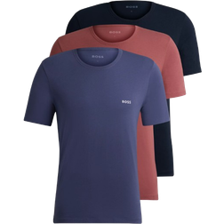 HUGO BOSS RN Classic T-shirt 3-pack - Red/Blue/Dark Blue