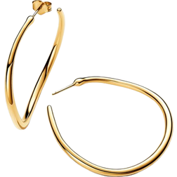 Pandora Organically Shaped Open Hoop Earrings - Gold