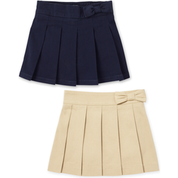 The Children's Place Toddler Girl's Uniform Bow Pleated Skirt 2-pack - Sandy/Tidal