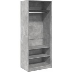 vidaXL 3307696 Concrete Grey Garderob 80x200cm