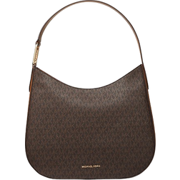 Michael Kors Kensington Large Signature Logo Hobo Shoulder Bag - Brn/Acorn