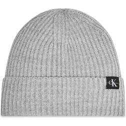 Calvin Klein Grey Heather Monogram Rib Beanie