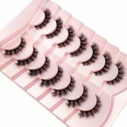 Shein par Russian Volume Classic Cat Eye Mink Lsgonfransar Natural D Curl Fluffy Faux Eyelashes Extension fr en naturlig look