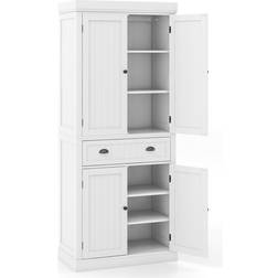 Costway Kitchen Pantry White Storage Cabinet 76.2x182.9cm