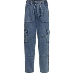 Co'Couture Benson Cargo Jeans - Blue Stonewash