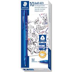 Staedtler Retractable Ballpoint Pen Medium Blue 10-pack