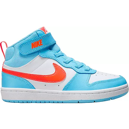 Nike Court Borough Mid 2 PSV - Aquarius Blue/White/Total Orange