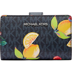 Michael Kors Jet Set Travel Medium Fruit Print Logo Bi-Fold Wallet - Admiral