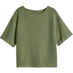 Bonprix Baggy Net Knitted Top - Moss