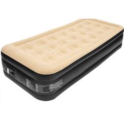 Crystals Single High Raised Inflatable Air Bed Mattress Airbed With Builtin Electric Pump