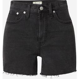 Madewell High Waist Raw Denim Shorts - Lunar Wash