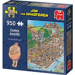 Jumbo Jan Van Haasteren Fun Around the Pool 950 Pieces