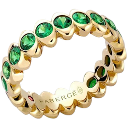 Faberge Colours of Love Cosmic Curve Eternity Ring - Gold/Green/Ruby/