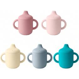 Shein PC Baby Silicone Sippy Cup With Double Handle Portable Water Bottle For Kids Feeding Learning Baby Items Leakproof Baby Cups