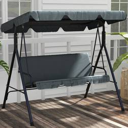 OutSunny 3 Seater Grey Swing Chair