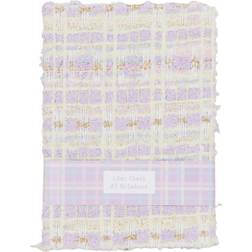 Lilac Check Fabric A5 Notebook - Purple