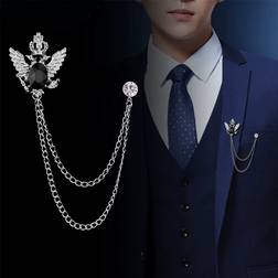 Shein One Men Brooch Court Style Jacket Decoration Tassel Collar Pin