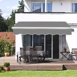 GreenBay 3x2.5M Patio Manual Awning Garden Canopy Sun Shade Retractable Shelter