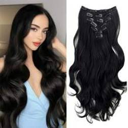 Shein Clips in Hair Extensions 7 Wavy Wave